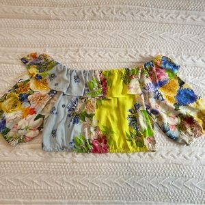 FARM Rio Off-the-shoulder Crop Top